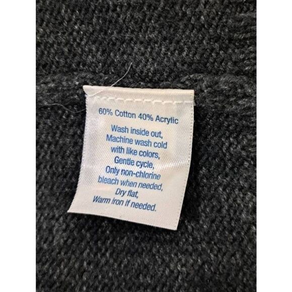 Urban pipeline mens medium shawl collar neck sweater gray Aztec western - Picture 8 of 8